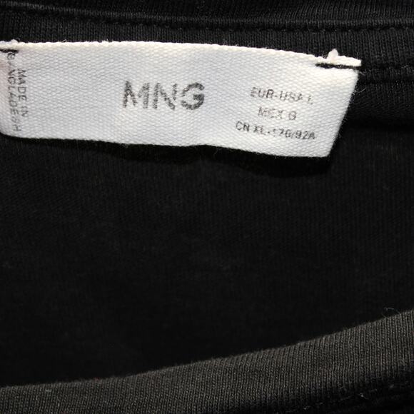 MANGO Black T-shirt Short Sleeve Size Large - Picture 4 of 4